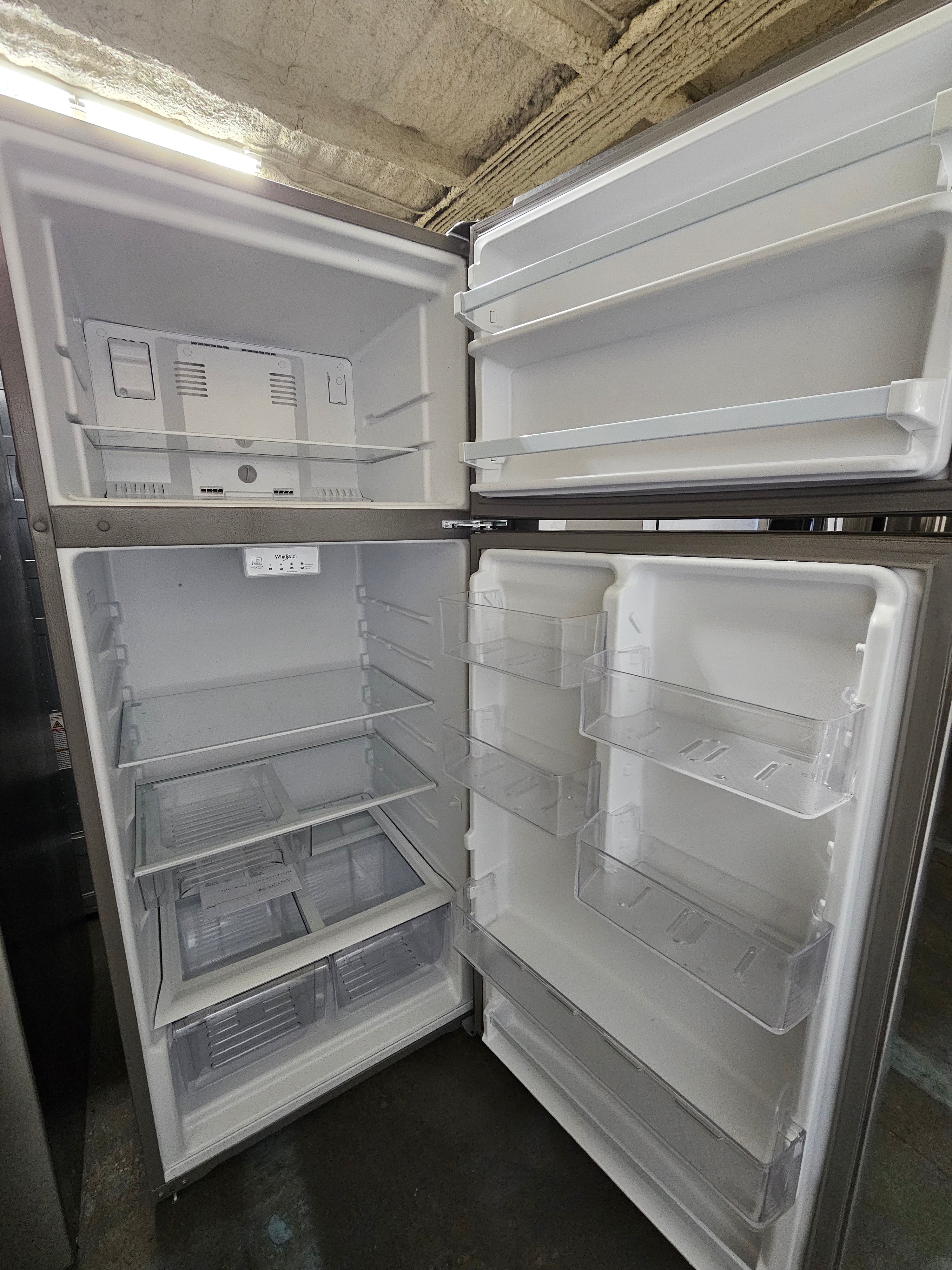 Whirlpool 18 cu. ft. Top Freezer Refrigerator in Stainless Steel